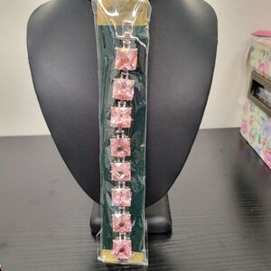 Chunky CZ pink bracelet